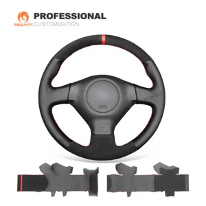 MEWANT Suede Genuine Leather Steering Wheel Cover for Subaru Impreza WRX (STI) - Picture 1 of 10