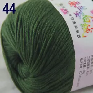 Sale New 1Ball x 50g Cashmere Silk Wool Hand Knit Wrap Shawls Crochet Yarn 44 - Picture 1 of 4