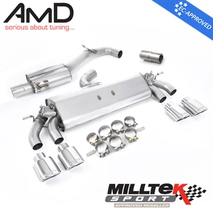 Milltek VW Golf R Mk7.5 Cat Back Exhaust Resonated EC Approved SSXVW421 - Picture 1 of 2