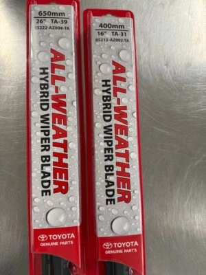 2009-2019 TOYOTA COROLLA FRONT WIPER BLADES GENUINE TOYOTA REPLACEMENTS 2PC NEW Foto 1 de 4