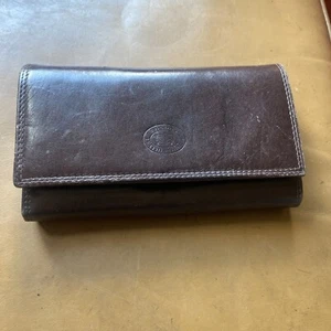 Bins London Leather Goods Braun Leder Damen Geldbörse Clutch Münze - Bild 1 von 15