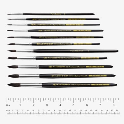 Pure Squirrel Hair Pointed Artist Brush HANDOVER ENGLAND - image 1 of 4