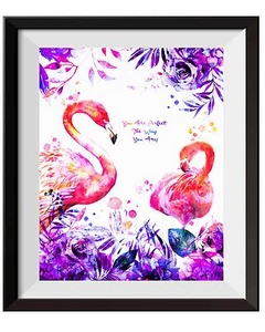 Uhomate Hawaiian Pink Flamingos The Flamingos Print Nursery Wall Decor C085 - Picture 1 of 1