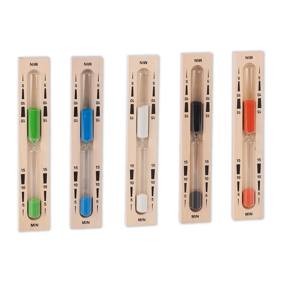 Eliga Sauna-Sanduhr aus Holz Laufzeit 15 Minuten Saunauhr Eieruhr Saunazubehör