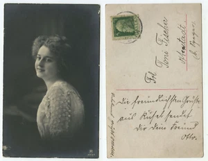 10380 - Junge Frau - Ansichtskarte, gelaufen Kusel 12.8.1914 - Bild 1 von 1