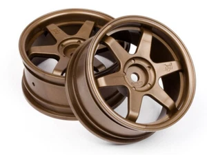 HPI 1/10 TE37 WHEEL 26mm BRONZE 0mm OFFSET (2pcs) #3838 - Picture 1 of 4