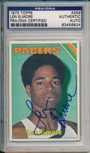 Len Moore Pacers signed/signiert 1975 Topps Trading Card #259 PSA/DNA 149497 - Bild 1 von 2