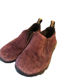 GUC Merrell Jungle Moc Size 11.5 Hiking Trail Shoes Purple Kids Youth Girls - Picture 1 of 9