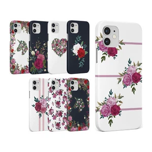CASE FOR IPHONE 16 15 14 13 12 11 SE 8 PRO MAX HARD PHONE COVER UNICORN ROSES - Picture 1 of 10