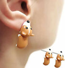 Fashion Simple 3D Clay Dog Earrings Cute Animal Bite Earring For Girls Women