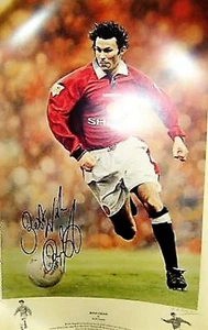 129 - £75 Discount Signed print of Manchester United Legend Ryan Giggs - Picture 1 of 4