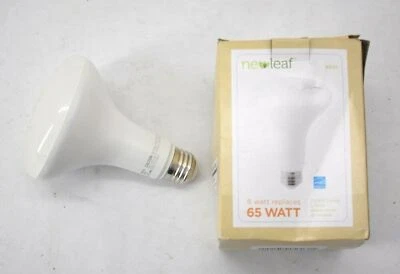 New Leaf LED 2700K Warm White Dimmable Flood Light Bulb 8 Watt 25K Hours BR30 - Image 1 of 4