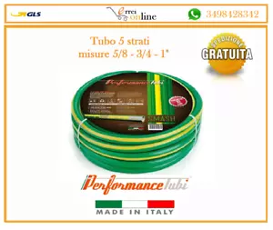 Tubo per irrigazione giardino 5 strati Smash diam. 5/8 3/4 1" in PVC 15m 25m - Foto 1 di 1