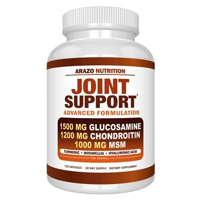 Arazo Nutrition Glucosamine Chondroitin Turmeric Msm Boswellia - Joint Suppor... - Image 1 of 4