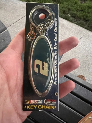 New Rusty Wallace Keychain Winners Circle Nascar Blue Die Cast Chrome NOS Racing Cover