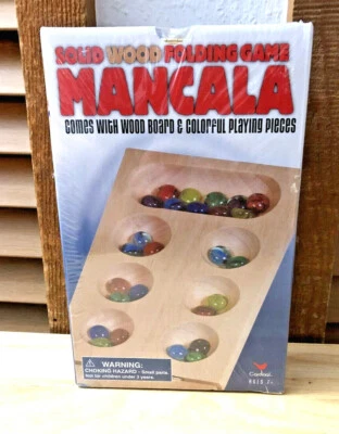 Mancala Solid Wood Folding Game 2006 NEW - Image 1 of 4