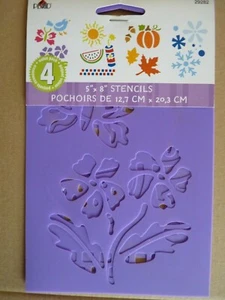 PLAID - 4 PACK STENCIL 5" X 8" - FOUR SEASONS - 28282 - Picture 1 of 3