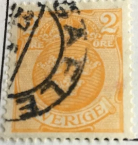 Estampilla de Suecia de 2 minerales de armas de 1911 - Imagen 1 de 1