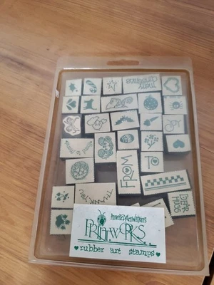 Kit de carimbo de borracha Annette Watkins com tema de Natal montado em espuma - Imagem 1 de 2