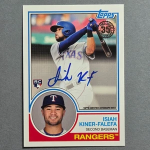 2018 Topps 1983 35th Anniversary isiah Kiner-Falefa Texas Rangers Auto RC - Picture 1 of 2