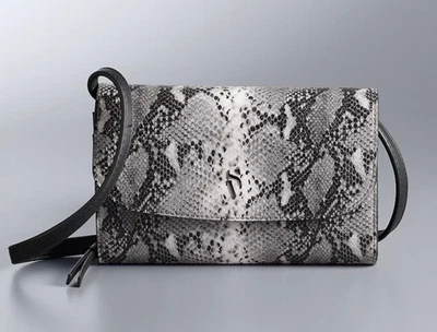 Mini Cartera Bandolera Signautre de Cuero Vegano Simply Vera Wang con Estampado de Serpiente NUEVA Foto 1 de 4
