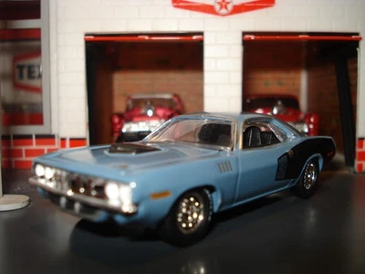 1971 PLYMOUTH 'CUDA 383 LIMITED EDITION 1/64 BLUE M2 CLASSIC 1970'S MUSCLE CAR - Image 1 of 4