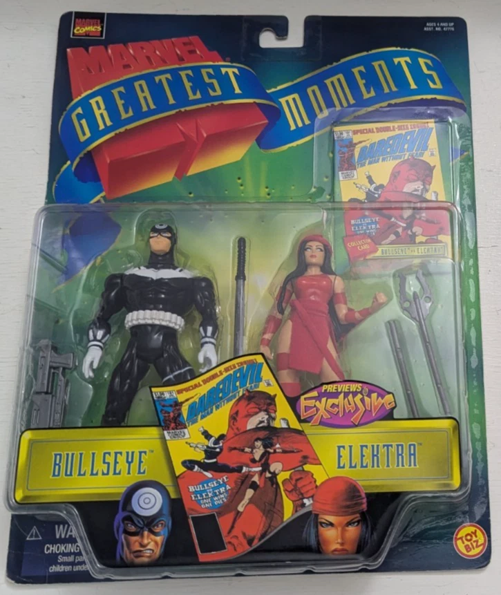 Marvel Greatest Moments Bullseye Elektra Action Figures 1999 ToyBiz
