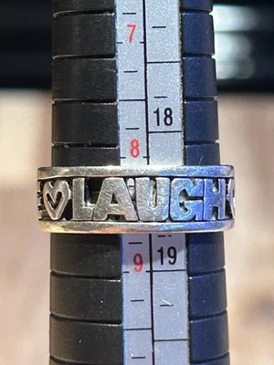 Anillo de plata esterlina Live Laugh Love vintage Silpada 8 1/2 de plata esterlina Foto 1 de 4