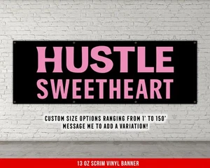 Motivation Gym Banner - Hustle Sweetheart Wohndeko für Frauen - Bild 1 von 8