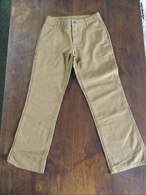 Carhartt Pants Brown Carpenter Duck Canvas Youth Boys 12 NWOT - Image 1 of 4