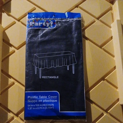 Party Premium Quality Plastic TableCover  54" X 108" fits up to 8ft Table Orange - Image 1 of 4