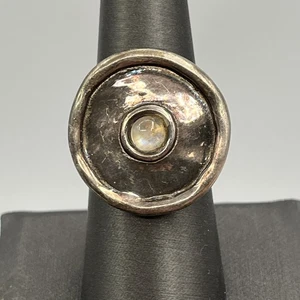 Bat Ami Sterlingsilber Ring Modernist Mondstein Ringgröße 8 - Bild 1 von 9