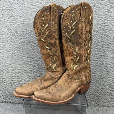 Botas de Vaquero Lucchese 1883 para Mujer 6.5B Tachonadas Estampado de Guepardo Camel M4622.S54 Foto 1 de 4