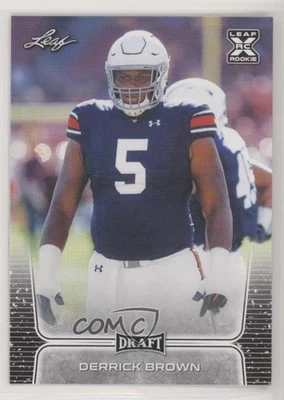 2020 Leaf Draft Derrick Brown #28 Rookie RC - Image 1 of 2