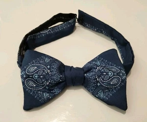 Philipp Plein Fliege Paisleymuster Blau Made in Italy  - Bild 1 von 6