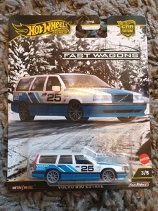 Hot Wheels Premium Volvo 850 Estate Fast Wagons Car Culture Real Riders Mattel - Picture 1 of 2