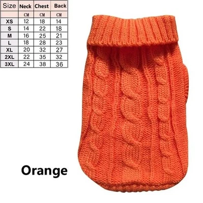 Knitted Winter Pet Sweater for Small Medium Dogs Chihuahua Yorkie Clothes - Image 1 of 4