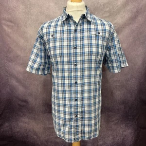 Camisa informal manga corta algodón a cuadros azul THE NORTH FACE talla grande Reino Unido - Imagen 1 de 17