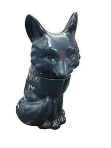 Threshold Dark Blur Fox Cookie Jar Used Free Shipping - Picture 1 of 7