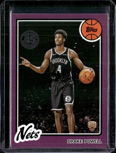 2025-26 Topps #80BK-68 Drake Powell Rookie 45th 1980-81 púrpura SP Nets (50E) - Imagen 1 de 2