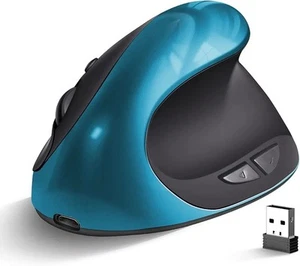 Wooddlffy Ergonomische Maus, Wiederaufladbare Kabellose Maus Vertikale Mäuse mit USB... - Bild 1 von 3