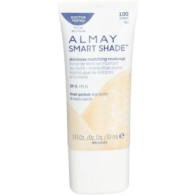 Almay Smart Shade Skintone Matching Foundation Makeup, Light 100, SPF 15, 1 f... - Image 1 of 4