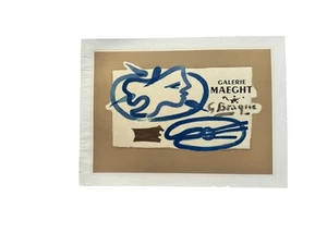 Large  1950 Poster « Profil à la palette » - Galerie Maeght by Georges Braque - Picture 1 of 13