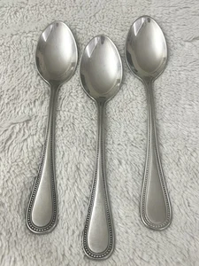 Cubiertos de acero inoxidable Towle ANTIGUA ALEMANIA CON CUENTAS - Lote de 3 cucharas soperas (A) - Imagen 1 de 5