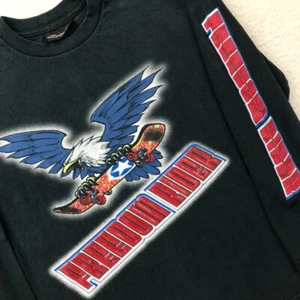 Vintage Y2K Skater T Shirt Boys Medium Surf 90s Grunge Kids Freedom Rider Eagle - Picture 1 of 11