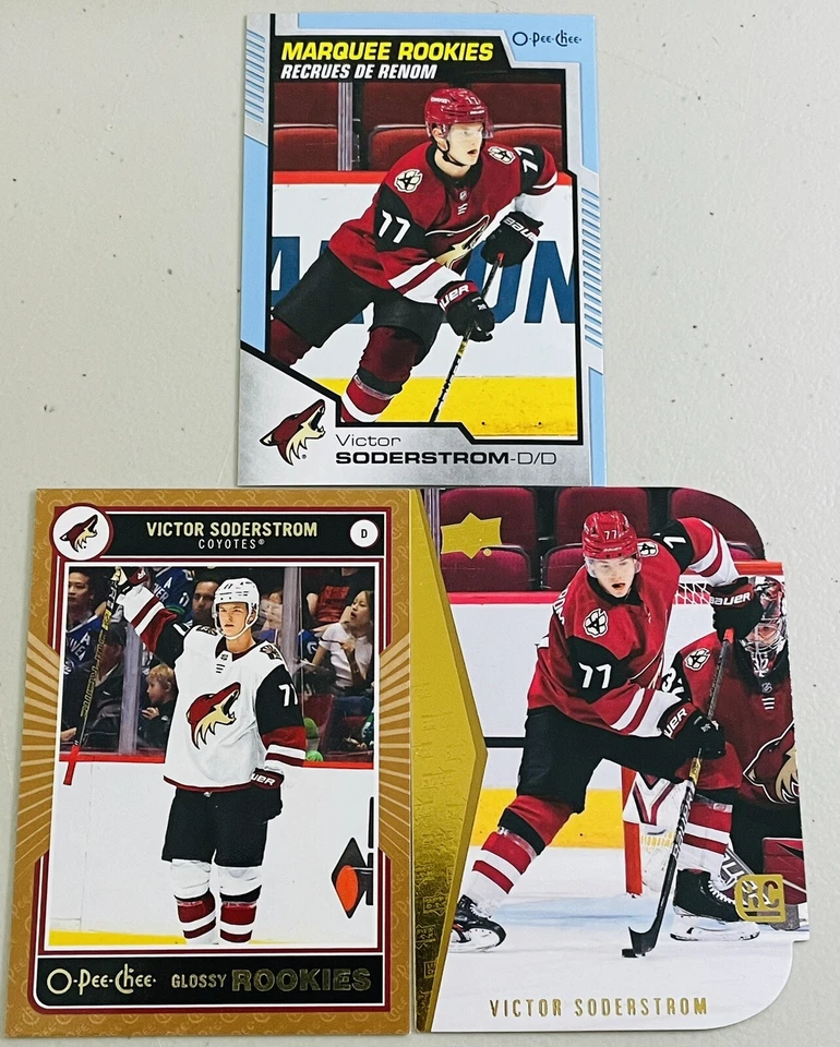 Victor Soderstrom - Mixed Lot Of 3 Rookie Cards - Arizona Coyotes - Image 1 of 1