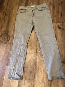 Lucky Brand Jeans Mens 32x32 Khaki 121 Slim Straight Stretch Denim Casual - Picture 1 of 11