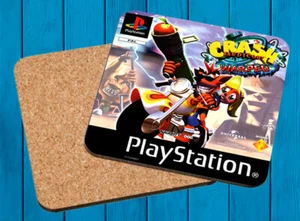 CRASH BANDICOOT 3 PLAYSTATION PSX POSAVASOS MADERA WOODEN COASTERS - Imagen 1 de 1