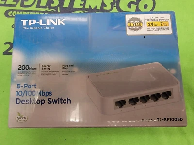 TP-Link TL-SF1005D 5-Port 10/100Mbps Fast Ethernet Desktop Switch - NEW - Image 1 of 2