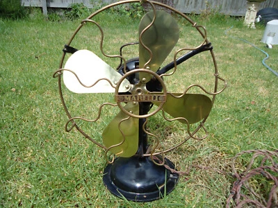 VINTAGE MARELLI BRASS FAN MADE IN ITALY - image 1 of 4